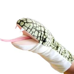 OMKUOSYA Cute Snake Hand Puppet - Stuffed Animal Hand Puppets Plush Doll Toys For Kids - 24cm Muppets Show Interactive Play Toy Glove Puppets,Children Birthday