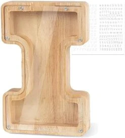 Weallbuy Piggy Bank For Kids Personalized A-Z Letter Piggy Bank Wooden Transparent Letter Money Box Decoration Creative Money Jar Gifts For Birthday, Christmas And Thanksgiving Day (B) -Folkmanis Toys Shop 41wOG0Xm9sL. AC