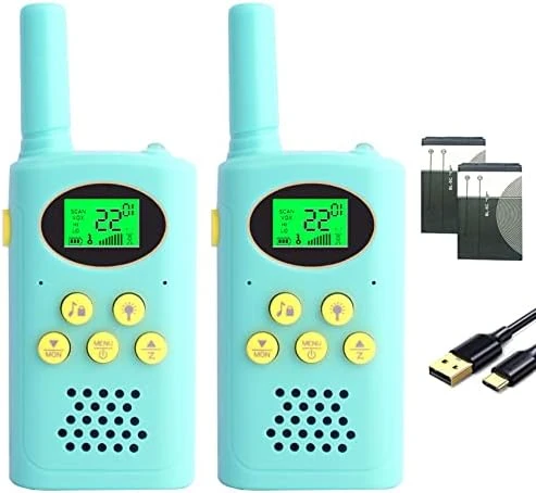POKPOW Walkie Talkies For Kids Rechargeable 2 Pack Long Range 22 Channels 2 Way Radio Outdoor Kids Toys For Ages 3-12 Camping Hiking Birthday Xmas Easter Gifts For Boys Girls (Blue Pink) 10 POKPOW Walkie Talkies For Kids Rechargeable 2 Pack Long Range 22 Channels 2 Way Radio Outdoor Kids Toys For Ages 3-12 Camping Hiking Birthday Xmas Easter Gifts For Boys Girls (Blue Pink) - Image 8