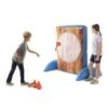 Hearthsong Giant Double-Sided Inflatable Axe-Throwing And Ball-Toss Target Game, 58.5" L X 41" W X 58.5" H, Ages 3 And Up