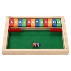 Sterling Games 12 Numbers Shut The Box Game With Abacus Counting Beads Wooden Math Dice Game For Kids And Small Children 13 Sterling Games 12 Numbers Shut The Box Game With Abacus Counting Beads Wooden Math Dice Game For Kids And Small Children -Folkmanis Toys Shop 41wyBqqCvIL