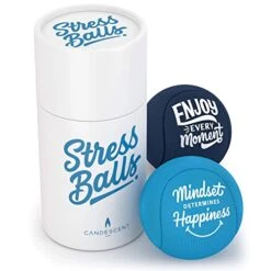 Candescent Stress Balls - Hand Therapy Relief For Anxiety, Fidget, Tension, Exercise Strengthener - Motivational Toys For Adults & Kids - Set Of 2