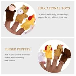 Family Finger Puppets Finger Puppets-18pcs Finger Puppet Toys Educational Hands Finger Puppets Game 12 Animals(Mixed Style) & 6 People Family Members Talking Story Set For Family 9 Family Finger Puppets Finger Puppets-18pcs Finger Puppet Toys Educational Hands Finger Puppets Game 12 Animals(Mixed Style) & 6 People Family Members Talking Story Set For Family -Folkmanis Toys Shop 41x7oh61iZL
