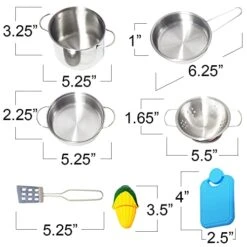 ArtCreativity Pretend Play Kitchen Set For Kids, 23-Piece Kids’ Kitchen Playset With Pots, Pans, Chef Hat, Apron, Utensils, Knife Toy, Pretend Play Food, & More, Kids’ Kitchen Playset For Hours Of Fun 10 ArtCreativity Pretend Play Kitchen Set For Kids, 23-Piece Kids’ Kitchen Playset With Pots, Pans, Chef Hat, Apron, Utensils, Knife Toy, Pretend Play Food, & More, Kids’ Kitchen Playset For Hours Of Fun -Folkmanis Toys Shop 41xBKyPihGL