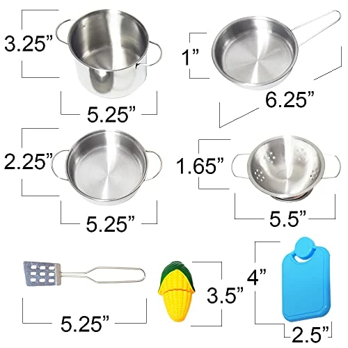 ArtCreativity Pretend Play Kitchen Set For Kids, 23-Piece Kids’ Kitchen Playset With Pots, Pans, Chef Hat, Apron, Utensils, Knife Toy, Pretend Play Food, & More, Kids’ Kitchen Playset For Hours Of Fun 5 ArtCreativity Pretend Play Kitchen Set For Kids, 23-Piece Kids’ Kitchen Playset With Pots, Pans, Chef Hat, Apron, Utensils, Knife Toy, Pretend Play Food, & More, Kids’ Kitchen Playset For Hours Of Fun - Image 3