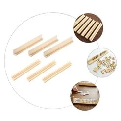 Toyvian Wooden Tray 18 Pcs Domino Stand Domino Tray Desktop Stand Tabletop Accessories Displaying Base Displaying Stand DIY Accessory Wooden Wood Game Card Gaming Cards Stand Kids Toys -Folkmanis Toys Shop 41xIFrBdy5L