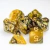 Sharp Edge Dice Set For DND For Dungeons And Dragons Ttrpg Games, Multi-Sided RPG Polyhedral Resin Roleplaying Games (Black Yellow Marble) 2 Sharp Edge Dice Set For DND For Dungeons And Dragons Ttrpg Games, Multi-Sided RPG Polyhedral Resin Roleplaying Games (Black Yellow Marble) -Folkmanis Toys Shop 41xPIaLQfdL