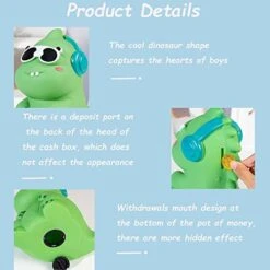 Dinosaur Piggy Bank For Kids, Large Capacity Creative Money Coin Bank, Plastic Shatterproof Cute Kids Piggy Bank For Boys Girls, Great Gifts For Birthday, Christmas, Baby Shower Home Decoration -Folkmanis Toys Shop 41xbk9oAjsL