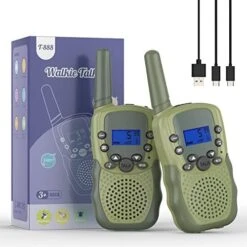 Kids Walkie Talkies Rechargeable For Boys Girls, Selieve 2 Way Radio 22 Channel 3 Miles Range HD Voice Handheld Walky Talky Toy, Birthday Gifts For 3-12 Year Old Kids For Adventure Garden Game -Folkmanis Toys Shop 41xohkd3E7L. AC