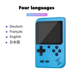 Ormosiat Retro Mini 500 Non-Repeating Classic FC Games Portable Video Handheld Game Console.3.0-inch Screen.1020mAh (500_Blue) -Folkmanis Toys Shop 41xyi4V9OOL