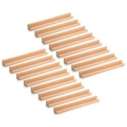 16 Packs Wooden Tile Holders Replacement Rack Letter Racks Trays For Crafts And Game Stands