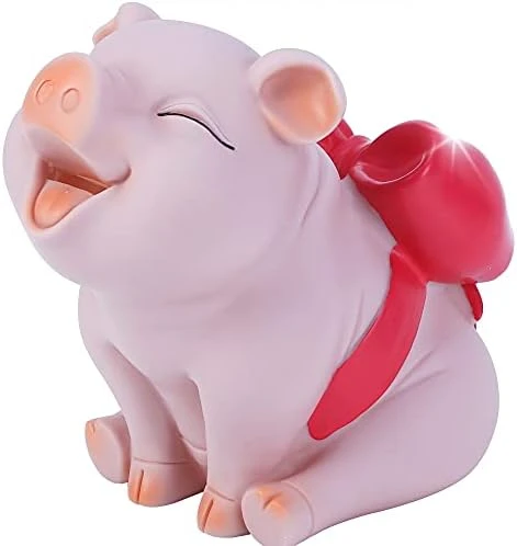 Piggy Bank With Red Bow-Knot, H&W Lovely Pig Coin Bank, Creative Shatterproof Gift Money Bank, Can Store 1000 Coins 8 Piggy Bank With Red Bow-Knot, H&W Lovely Pig Coin Bank, Creative Shatterproof Gift Money Bank, Can Store 1000 Coins - Image 6