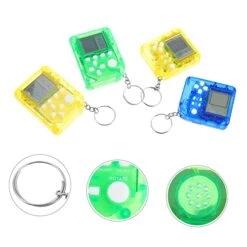 Ibasenice 4pcs Hand-held Gaming Device Handheld Mini Game Console Kids Mini Toys Portable Game Console Funny Keychains Backpack Charms Educational Toys Game Keychain Gift Key Chain Handbag -Folkmanis Toys Shop 41yL0iE9SnL