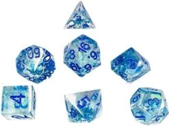 IDTQ DND Game Dice-Set Sharp Edges - Dungeons And Dragons Polyhedral Translucent Gold Dice Set RPG MTG Table Games D4 D6 D8 D10 D12 D20 (Colorful Sword) -Folkmanis Toys Shop 41yVo2IGmEL. AC