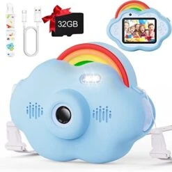 Selvim Upgrade Kids Selfie Camera, Christmas Birthday Gifts For Boys&Girls Age 3-9, HD Kids Digital Video Rainbow Camera For Toddler, Girl Toys Gifts For 3 4 5 6 7 8 Year Old With 32GB Card 12 Selvim Upgrade Kids Selfie Camera, Christmas Birthday Gifts For Boys&Girls Age 3-9, HD Kids Digital Video Rainbow Camera For Toddler, Girl Toys Gifts For 3 4 5 6 7 8 Year Old With 32GB Card -Folkmanis Toys Shop 41yiKriyVNL. AC
