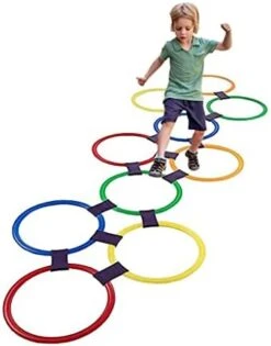 XLTTY Hopscotch Ring Game, Children's Carnival Hopscotch Game, Indoor And Outdoor Agility Training Circle, Balance Toys (Size : 48CM) 17 XLTTY Hopscotch Ring Game, Children's Carnival Hopscotch Game, Indoor And Outdoor Agility Training Circle, Balance Toys (Size : 48CM) -Folkmanis Toys Shop 41ywVprMEL. AC 2