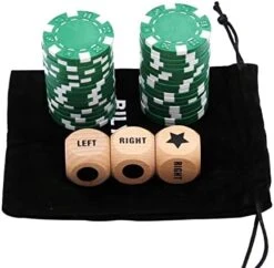 Bilywey Upgrade Left Right Center Dice Game Set With 3Pcs Beech Wood Dices + 36Pcs 11.5g Poker Chips (Red) 16 Bilywey Upgrade Left Right Center Dice Game Set With 3Pcs Beech Wood Dices + 36Pcs 11.5g Poker Chips (Red) -Folkmanis Toys Shop 41zB2xn5gOL. AC