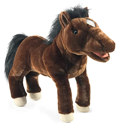 Folkmanis Horse Hand Puppet, Brown, Black, Off- White 3 Folkmanis Horse Hand Puppet, Brown, Black, Off- White