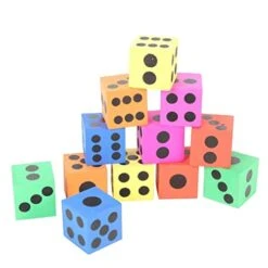 Giant Foam Dice 72 Pcs Educational Gift Party Jumbo Children Toy Prize Game For Dice Playing Kids Favor Foam Dice -Folkmanis Toys Shop 41zMjrx1I3L