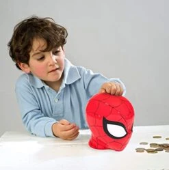 Marvel Spiderman Ceramic Coin Bank – Kids Décor Money Saving Piggy Bank (Official Marvel Product) -Folkmanis Toys Shop 41zPDriYd2L
