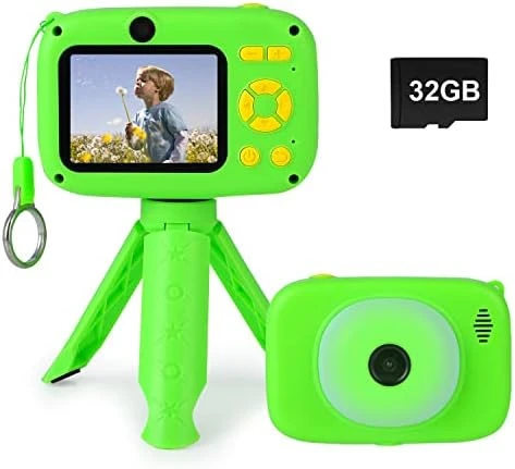 SUZIYO Kids Video Camera With Stand, Best Christmas Birthday Gifts Toys For Children, Toddlers Selfie Digital Camcorder 1080P 2.4 Inch HD For Age 4-9 Years Old Boys & Girls (with 32G SD Card, Green) 8 SUZIYO Kids Video Camera With Stand, Best Christmas Birthday Gifts Toys For Children, Toddlers Selfie Digital Camcorder 1080P 2.4 Inch HD For Age 4-9 Years Old Boys & Girls (with 32G SD Card, Green) - Image 6