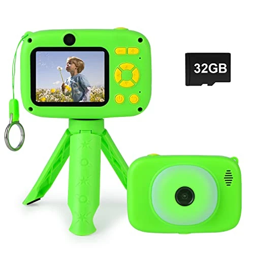 SUZIYO Kids Video Camera With Stand, Best Christmas Birthday Gifts Toys For Children, Toddlers Selfie Digital Camcorder 1080P 2.4 Inch HD For Age 4-9 Years Old Boys & Girls (with 32G SD Card, Green) 3 SUZIYO Kids Video Camera With Stand, Best Christmas Birthday Gifts Toys For Children, Toddlers Selfie Digital Camcorder 1080P 2.4 Inch HD For Age 4-9 Years Old Boys & Girls (with 32G SD Card, Green)
