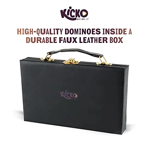 Kicko Domino Set - Premium Classic 28 Pieces Double Six In Durable Wooden Brown Box For Boys, Girls, Party Favors And Anytime Use - Up To 2-4 Players 5 Kicko Domino Set - Premium Classic 28 Pieces Double Six In Durable Wooden Brown Box For Boys, Girls, Party Favors And Anytime Use - Up To 2-4 Players - Image 3