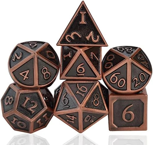 Dungeons And Dragons Dice Set,RULE DICE Metal DND Dice Set With Gifts Box For Role Playing Game,7PCS Polyhedral D&D Dice Kit(Bronze Plated) 8 Dungeons And Dragons Dice Set,RULE DICE Metal DND Dice Set With Gifts Box For Role Playing Game,7PCS Polyhedral D&D Dice Kit(Bronze Plated) - Image 6