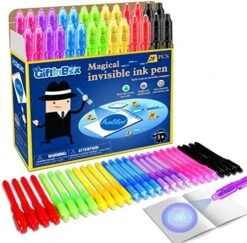 GIFTINBOX Invisible Ink Pen, 28PCS Invisible Ink Pens With UV Light For Kids, Party Favors Set Classroom Prize For Students, Spy Pen Magic Marker For Secret Message, Birthday Gift For Kids Boys Girls -Folkmanis Toys Shop 51 fzY7p48L. AC