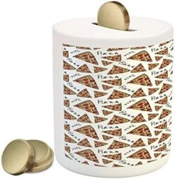 Ambesonne Baseball Piggy Bank, Baseball Background With Dots And Grunge Dark Lettering Batting Team Game, Ceramic Coin Bank Money Box For Cash Saving, 3.6" X 3.2", Black Yellow -Folkmanis Toys Shop 51 ql7DiNyL. AC