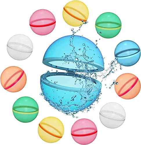 Reusable Water Balloons Quick Fill For Kids, Magnetic Latex-Free Silicone Water Ball With Mesh Bag, Self-Sealing Water Bomb For Kids Adults Outdoor Water Games Toy Summer Party Supplies(12 Pack) 8 Reusable Water Balloons Quick Fill For Kids, Magnetic Latex-Free Silicone Water Ball With Mesh Bag, Self-Sealing Water Bomb For Kids Adults Outdoor Water Games Toy Summer Party Supplies(12 Pack) - Image 6