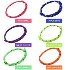 WILLBOND 216 Neon Friendship Bracelets Bulk For Kids Birthday Classroom Student Gift Adjustable Paracord Bracelets Rope Woven Neon Colors Christmas Goody Bag Stuffers Girls Boy Party Favors -Folkmanis Toys Shop 51086ozQy7L