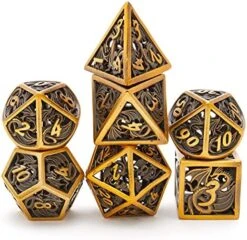 Hollow Metal DND Game Dice Dragon Design Ancient Iron 7Pcs Set For Dungeons And Dragons RPG MTG Table Games D&D Pathfinder Shadowrun And Math Teaching (with Metal Case) 22 Hollow Metal DND Game Dice Dragon Design Ancient Iron 7Pcs Set For Dungeons And Dragons RPG MTG Table Games D&D Pathfinder Shadowrun And Math Teaching (with Metal Case) -Folkmanis Toys Shop 510G1MUntLS. AC