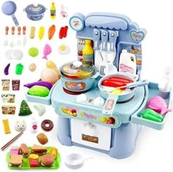 Kitchen Toys Imitated Chef Light Music Pretend Cooking Food Play Dinnerware Set Safe Cute Children Girl Toy Gift Fun Game Toy Kitchen Sink With Running Water And Electronic Induction Stove -Folkmanis Toys Shop 510QijJ n3L. AC