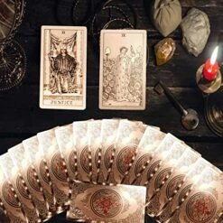 VOVCIG Tarot Cards With Guidebook Tarot Cards Deck Set,PVC Waterproof Tarot Cards Divination Tool For Beginners And Expert Readers(Rose Gold)… 18 VOVCIG Tarot Cards With Guidebook Tarot Cards Deck Set,PVC Waterproof Tarot Cards Divination Tool For Beginners And Expert Readers(Rose Gold)… -Folkmanis Toys Shop 510SGPqn5WL