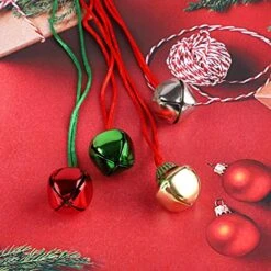 ADXCO 48 Pieces Christmas Jingle Bell Necklaces Bell Necklaces Toys With Connect Catch Rope For Craft Holiday Party Supplies -Folkmanis Toys Shop 510TC4NrDHL