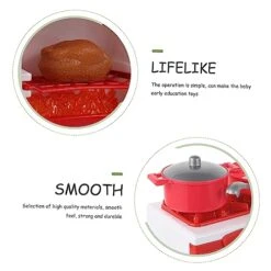 SAFIGLE 1 Set Simulation Stove Childrens Toys Puzzle Toys Glow Toys Children Educational Toy Play Oven Educational Stove Plaything Plastic Red Kitchen Stove Game Toy Cooking Toy Stove Toy -Folkmanis Toys Shop 510TuGGrSXL