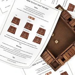 Shut The Box Game Wooden 4 Player, Classic Board Game For Kids & Adults, Educational Math Learning Toy, Table Dice Game For The Party Family Or Bar - 12 Inch With 8 Dice 15 Shut The Box Game Wooden 4 Player, Classic Board Game For Kids & Adults, Educational Math Learning Toy, Table Dice Game For The Party Family Or Bar - 12 Inch With 8 Dice -Folkmanis Toys Shop 510WrgSGvXL