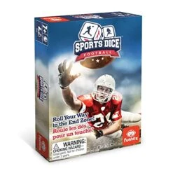 FoxMind Games: Sports Dice, Football, Roll Your Way To The End Zone, Easy To Learn, Fun To Play, Play With Up To 4 Players, For Ages 7 And Up