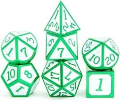 Metal Dice Set 7 D&D Dice Set Suitable For DND Dice Games Such As Dungeon And Dragon -Folkmanis Toys Shop 510eb0aZ1qL. AC