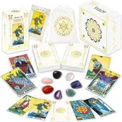 IXIGER Tarot Cards With Guide Book,78 Original Tarot Cards Deck Fortune Telling Game For Beginners&Expert Readers,Classic Tarot Deck Standard Size 4.75" X 2.76",Tarot Cards With Bag And Chakra Stoneag 15 IXIGER Tarot Cards With Guide Book,78 Original Tarot Cards Deck Fortune Telling Game For Beginners&Expert Readers,Classic Tarot Deck Standard Size 4.75" X 2.76",Tarot Cards With Bag And Chakra Stoneag -Folkmanis Toys Shop 510nULkFbCL. AC