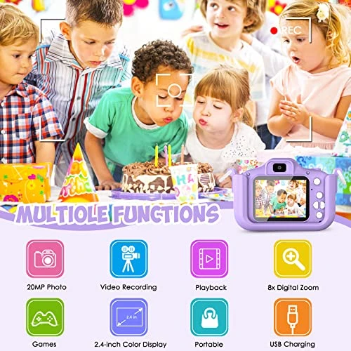 ππ₯ππ§πππ Kids Selfie Camera Toys For 3 4 5 6 7 8 9 10 11 12 Year Old GirlsοΌCamera For Kids Christmas Birthday Festival Gift For Kids Digital Camera With 32GB SD Card 4 ππ₯ππ§πππ Kids Selfie Camera Toys For 3 4 5 6 7 8 9 10 11 12 Year Old GirlsοΌCamera For Kids Christmas Birthday Festival Gift For Kids Digital Camera With 32GB SD Card - Image 2