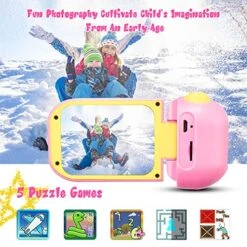 Engpure Kids Camera, Kids Video Camcorder Camera Toys For 3-10 Years HD Children Videos Recorder For Boys Girls Toys, With 32GB Micro SD Card (Pink) 12 Engpure Kids Camera, Kids Video Camcorder Camera Toys For 3-10 Years HD Children Videos Recorder For Boys Girls Toys, With 32GB Micro SD Card (Pink) -Folkmanis Toys Shop 510zMpYom4L