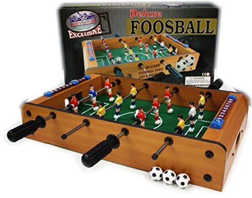 Matty's Toy Stop Deluxe 20" Wooden Table Top Air Hockey (Extra Pucks) & Foosball (Soccer) (Extra Balls) Games Gift Set Bundle - 2 Pack 4 Matty's Toy Stop Deluxe 20" Wooden Table Top Air Hockey (Extra Pucks) & Foosball (Soccer) (Extra Balls) Games Gift Set Bundle - 2 Pack - Image 2