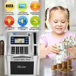 𝐁𝐊𝐬𝐭𝐚𝐫 𝟐𝟎𝟐𝟑 𝐔𝐩𝐠𝐫𝐚𝐝𝐞𝐝 ATM Piggy Bank For Real Money For Kids With Debit Card, Bill Feeder, Coin Recognition, Balance Calculator, Digital Electronic Money Safe Saving Cash Box -Folkmanis Toys Shop 510zm7IGYEL