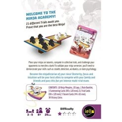 IELLO Ninja Academy - Mini Games, Kids & Family, Iello Games, Ages 8+, 3-5 Players, 20 Min -Folkmanis Toys Shop 5110tvjTxzL