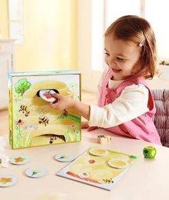 HABA 301838 - My First Games Hanni Honigbee, Cooperative Colour Dice Game For 1-4 Players From 2 Years, For Learning Colour -Folkmanis Toys Shop 5112aQgRDJL