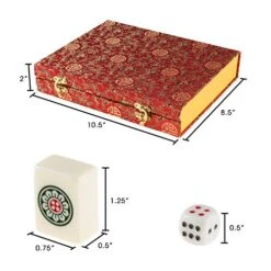 Hey! Play! Chinese Mahjong Game Set With 146 Tiles, Dice, And Ornate Storage Case For Adults, Kids, Boys And Girls 8 Hey! Play! Chinese Mahjong Game Set With 146 Tiles, Dice, And Ornate Storage Case For Adults, Kids, Boys And Girls -Folkmanis Toys Shop 511IFEBadkL