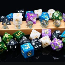 25mm DND Dice Sets,5 X 7-Die Giant Titan Polyhedral Dice Sets For D&D Dungeons And Dragons DND RPG MTG Table Games -Folkmanis Toys Shop 511J7s1zzSL
