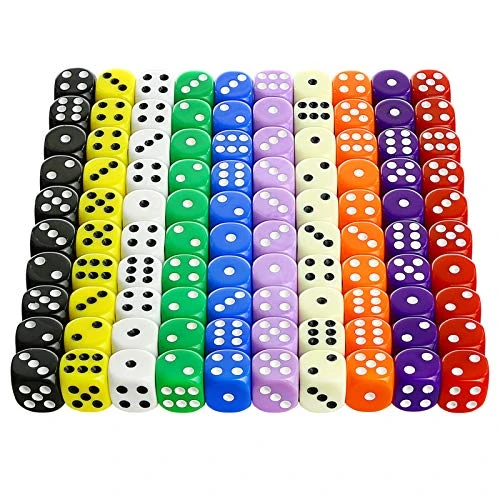 100 Pcs Multi-Color Dice Set – 10 Assorted Color With 10 Pcs Each, 16mm D6 Standard Dice With Extra Carrying Bag, Perfect For Board Games: Tenzi And Casino Games By YOUSHARES 3 100 Pcs Multi-Color Dice Set – 10 Assorted Color With 10 Pcs Each, 16mm D6 Standard Dice With Extra Carrying Bag, Perfect For Board Games: Tenzi And Casino Games By YOUSHARES